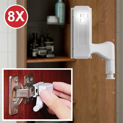 Lampki LED na zawiasy z czujnikiem (8 szt.) | HINGELED