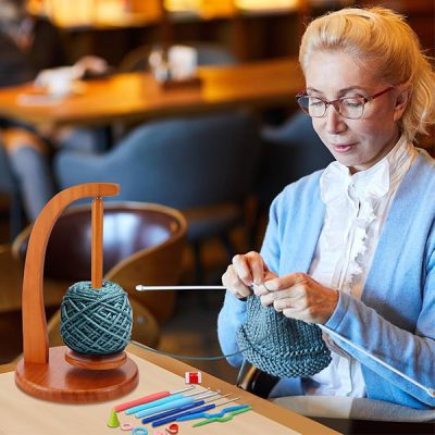 Drewniany magnetyczny uchwyt na włóczkę | KNITKARCA