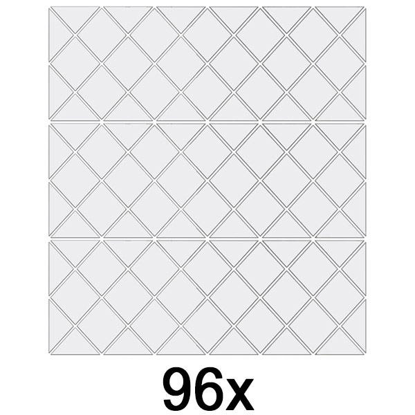 3x Lustrzane naklejki ścienne (32 sztuki) | WALLGEM