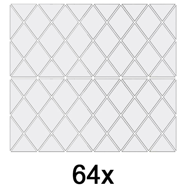 2x Lustrzane naklejki ścienne (32 sztuki) | WALLGEM