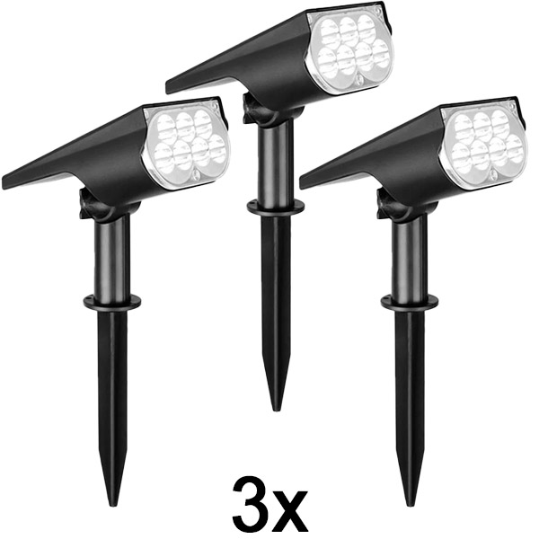 3x Zewnętrzna lampa solarna punktowa | SPOTIKE
