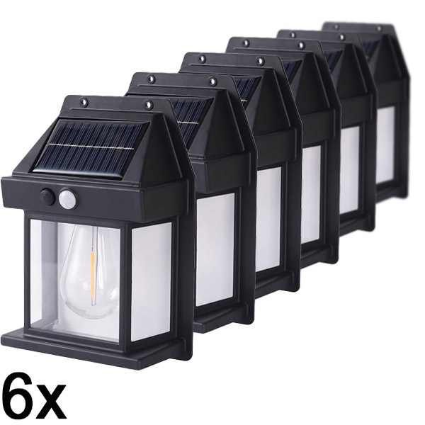 6x Solarnа lampa zewnętrzna – nie wymaga okablowania | FLUXLAMP