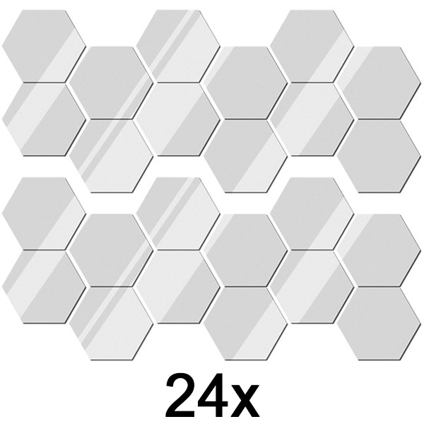 2x Lustrzane naklejki ścienne (zestaw 12 sztuk) | HEXAGEM