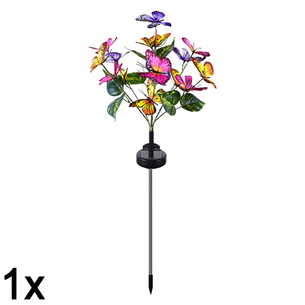 1x Zewnętrzna Lampka Solarna w Kształcie Motyli | FLUTIX